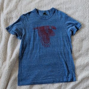 Men's Alternative Earth Blue T-shirt Eagle Print